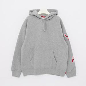 슈프림 슬리브 사이드로고 스웨트 후드 남성 후드티 FW23SW49 HTH GREY