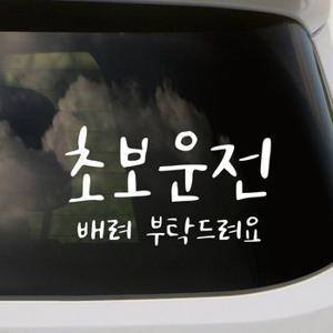 초보운전 스티커 LMCN-051 손글씨 초보 D