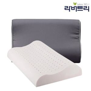 [라버트리]천연라텍스 굴곡형 경추베개 (중) +겉커버포함