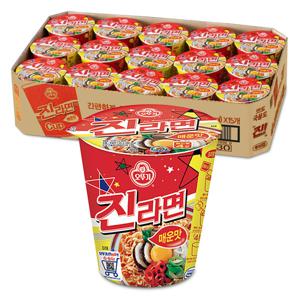 오뚜기 진라면컵 매운맛 65g x 15개  진라면/컵라면