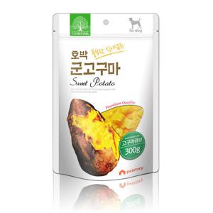 더 내추럴 호박 고구마 큐브 300g 강아지영양간식 반