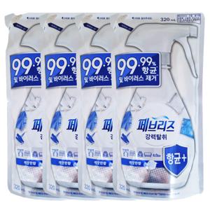 페브리즈 향균 깨끗한향 리필 320ml x 4개~섬유탈취제