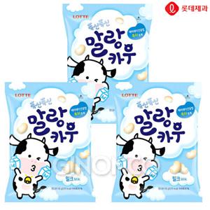 롯데 폭신폭신 말랑카우 우유 158g x3 젤리 간식 말랑이