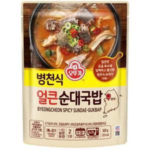 오뚜기 집밥 병천식 얼큰순대국밥 500G 국 한끼 자취 혼밥 간편식 비상전투식량 가성비 주부 캠핑 야식 밥