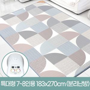 (주)한일의료기 무전자파 온수매트 유니크 브라운 7~8인용 특대형 183x270cm 분리난방