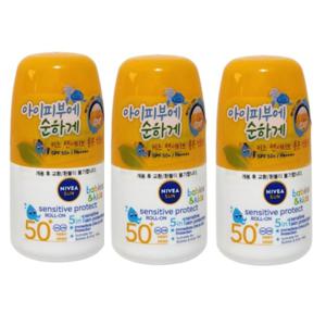 니베아 선키즈 센서티브 롤온 50ml x 3개 /유아선크림