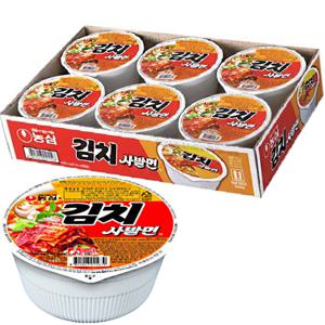 농심 김치사발면 86g x 6개입 컵라면