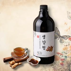 국내산 수제 생강청 생강차 생강효능 생강진액 1000ml 4병 국내산 생강 대추 도라지를 담은 생강청 100%