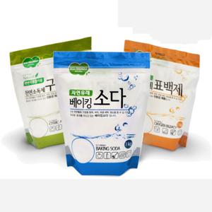 하이지 베이킹 3종세트 / 베이킹소다+구연산+과탄산소다- 각1kg