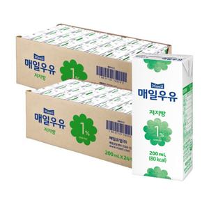 매일 멸균우유 저지방 1프로 200ML 48팩