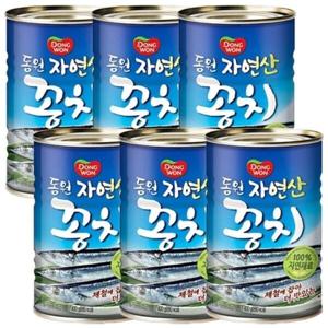 동원에프앤비 자연산 꽁치 400g x 6캔 통조림