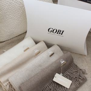 (15%+10%) GOBI 고비 캐시미어 오가닉 산양자수 머플러 160x30cm 몽골 캐시미어 100%