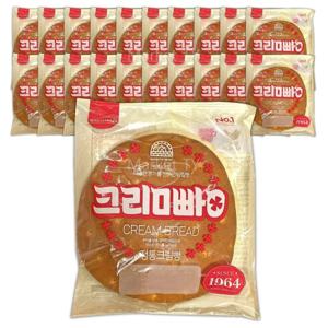 삼립 크림빵 75g x 20개 찐빵 직장인 학생 간식 대량 찐빵 직장인 학생 간식 대량