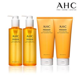 [GS단독] AHC 비타 클렌징폼 200ml 2개 +클렌징오일 200ml 2개