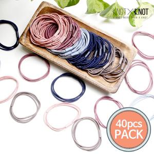 [KNOTXKNOT] 40pcs 3중 쫀쫀 파스텔팁 데일리 머리끈 세트