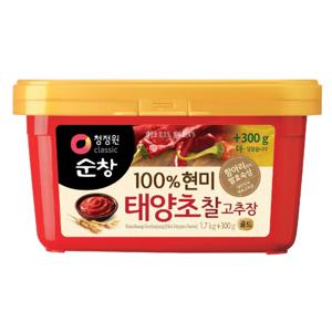 청정원 순창100%현미태양초찰고추장 1.7kg+300g