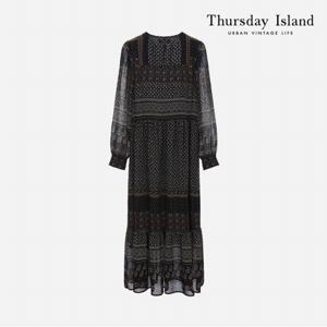 [Thursday Island] 롱기장 보더 믹스 원피스(T226MOP150W)