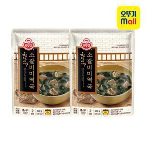 [10%적립][오뚜기] 청담미역 소갈비미역국(냉동) 500g 2개