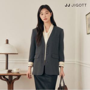 (JJ지고트) 루즈핏 브이넥 싱글 재킷 GPAP0JK191