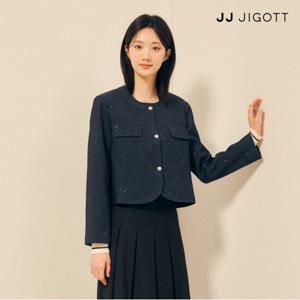 (JJ지고트) 글리터 라운드넥 크롭 재킷 GPAP8JK101