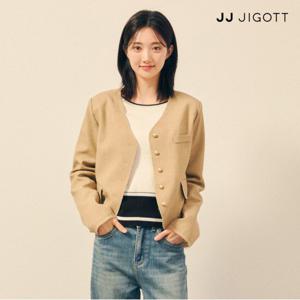 (JJ지고트) 내추럴 브이넥 크롭 재킷 GPAP0JK141