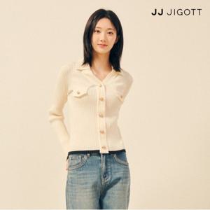 (JJ지고트) 배색 브이 칼라 풀오버 니트 GPAP1PO101