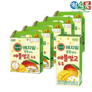 베지밀 꼭꼭 씹히는 애플망고 두유 190mlx80팩