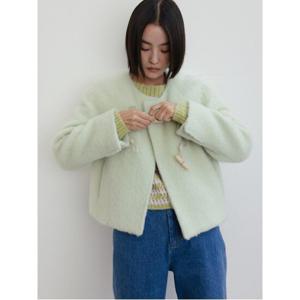 [코텔로] Wool Blended Boucle Duffel Coat  Apple Green (WE3X3