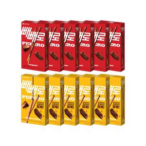 초코 빼빼로 46g 6개+누드 초코필드 빼빼로 45g 6개