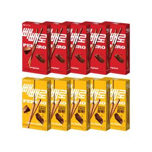 초코 빼빼로 46g 5개+누드 초코필드 빼빼로 45g 5개