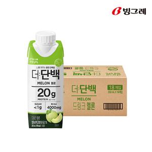 빙그레 더단백 드링크 멜론 단백질 프로틴음료 250ml 18팩