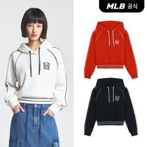 [MLB] 여성 스포티브 바시티 밴딩 크롭 후드티 (3 COLOR)