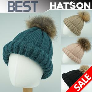 [햇츠온]HatsON 브랜드 여성 겨울 울 숏 비니 털모자 H1-4405 AA