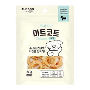 더독 강아지 육포껌  고기속 연골 트라키아 미트코트 치킨 80g