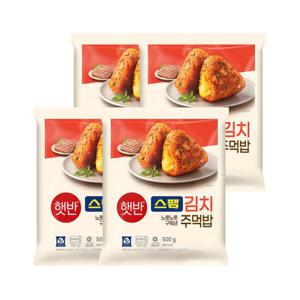 햇반 쿡반 스팸김치주먹밥 500g x4개