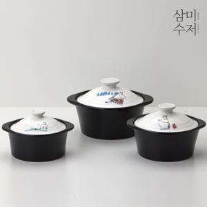 [삼미수저] 무민 프렌즈 내열도자기 뚝배기 3종세트