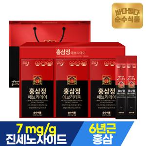 순수식품 6년근 홍삼정 진액 스틱 30포 x 1박스 진세노사이드7mg