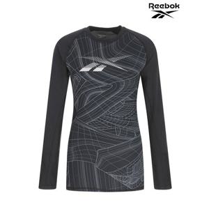 [리복]Reebok 여성 트레이닝 컴프레션 긴팔 티셔츠 AOP COMPRESSIN LS RETS1F364BK