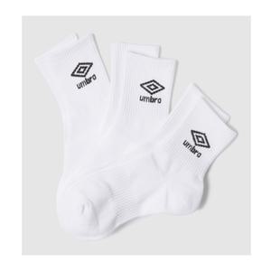 [엄브로] 남녀공용 에센셜 3PACK 앵클 삭스 UP123CSC11WHT