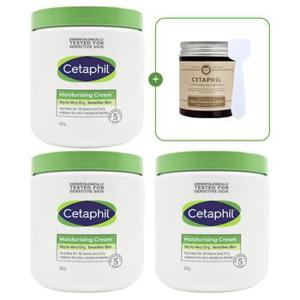 [Cetaphil] 세타필 모이스춰 라이징 크림 대용량 550g 3개+스파출라+소분통