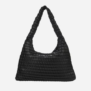 Textured Hobo Bag Black