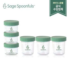 이유식용기 2종(NEW 유리 180ml 3P+NEW 유리 120ml 3P)/유리 이유식용기/이유식식기/이유식 보관용기/초기 이유식그릇/초기 이유식준비물/이유식통/세이지스푼풀