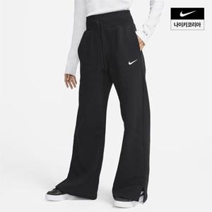 우먼스 나이키 스포츠웨어 피닉스 하이웨이스트 와이드 플리스 팬츠 NIKE DQ5616-010