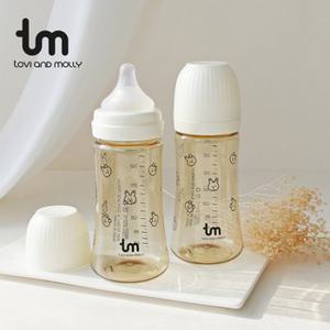 [젖병&젖꼭지솔 증정]트윈젖병 PPSU 돗바니 280ml(화이트, 바닐라)