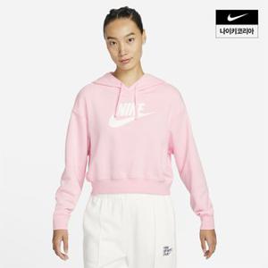 우먼스 나이키 스포츠웨어 클럽 플리스 오버사이즈 크롭 그래픽 후디 NIKE DQ5851-690