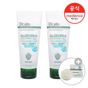 닥터아토) 알로에베라 수딩젤 150ml*2입+증정)비누