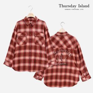 [Thursday Island] 체크 루즈핏 블라우스(T216MBL140W)