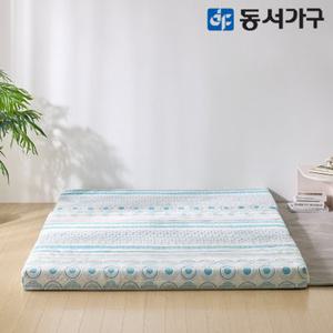 동서가구 극세사 9존 웨이브 폼 3단 접이식 편백황토숯 토퍼 매트 8cm SS DF644896