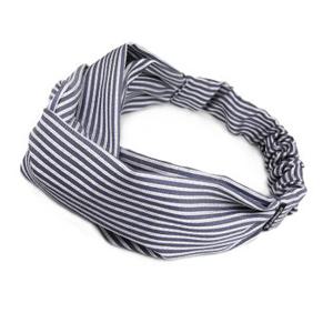 Fine Stripe Turban_Navy 파인 스트라이프 네이비 터번