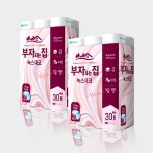 모나리자 녹스데코 3겹 30m 30롤 X 2팩 화장지 휴지 두루마리_JS